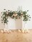 8FT Eucalyptus and Willow Leaf Garland with Artificial Flowers Fake Flower Peony Rose Vine Greenery Decorative Wall Hanging Plant for Spring Wedding Arch Door Arrangement Party Decor